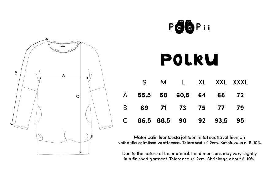 PaaPii Rubus Polku Organic Sweatshirt Tunic
